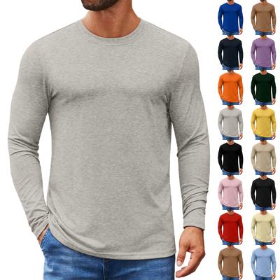 Men's Slim-Fit Casual  Neck Knit Long Sleeve Base Layer Top