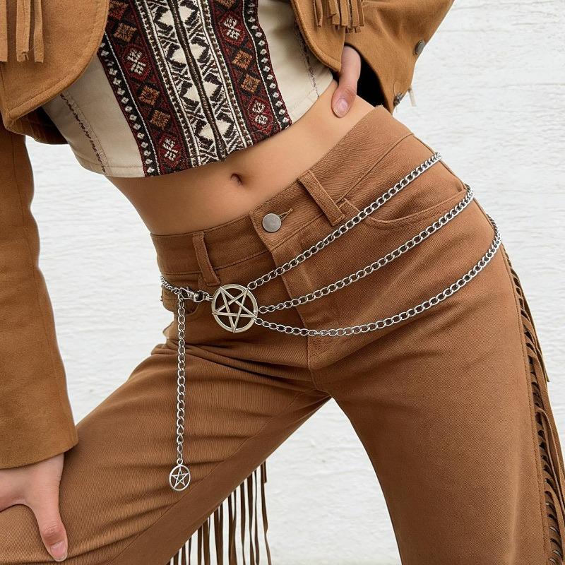 Vintage Star Waist Belly Chain Women Gothic Personality Desiner Metal Belt Body Waist Chain Jewelry Accessories