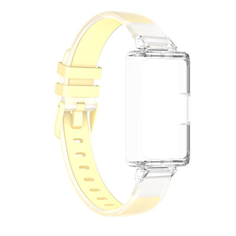 PC Case +Translucent Two Tone Silicone Band For Huawei band 11Pro 11ProNFC