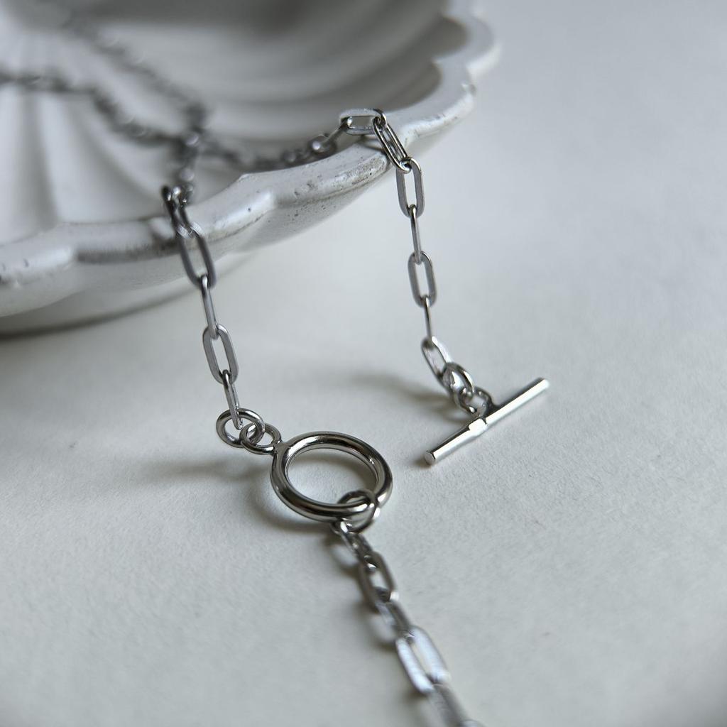 Серебряное колье с без камней, вес изделия 6,1 гр (2187356)