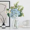 Realistic Hydrangea Flowers Plastic Flower Arrangement  Home Hotel Table Decor