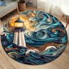 Beautiful Scenery Round Area Rug,Carpet Rug for Living Room Bedroom Sofa Playroom Decor,Non-slip Floor Mat