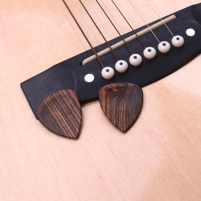 Plectres de guitare en bois, 2 pièces, pour guitare acoustique, ukulélé, Bocote