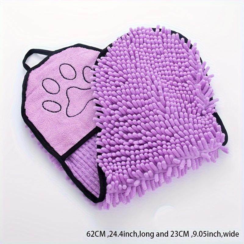 

Банное полотенце премиум-класса для домашних животных с карманами для рук, ультравпитывающее быстросохнущее полотенце для кошек, полотенце для домашних животных, которое можно стирать в машине фиолетовый