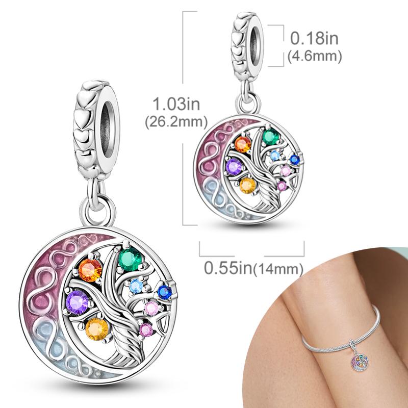 New 925 Silver Charms Bead Safety Chain Bead Fit Original Charms Bracelet Pendant Fine DIY Birthday Jewelry For Women