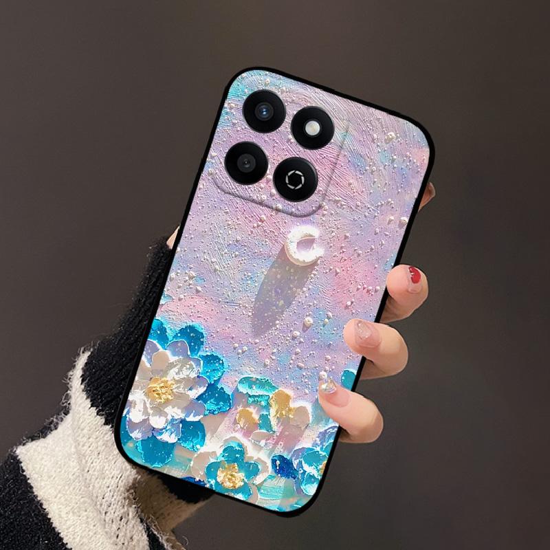 For Honor 200 Smart Case Luxury Fashion Painted Soft Protective Silicone Cases For Honor X7C Back Cover Phone Shell Fundas Coque