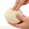 Steamed Bun Squeeze Toy Large Stress Relief Toy Slow Rebound Memory Foam Realistic Bun Shape Cute Desk Toy with Detachable Mini Steamer