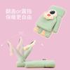 Xuehuaxiu Children's Gloves Cute Cartoon Astronaut Half Finger Flip Student Warm Knitted Gloves Wholesale