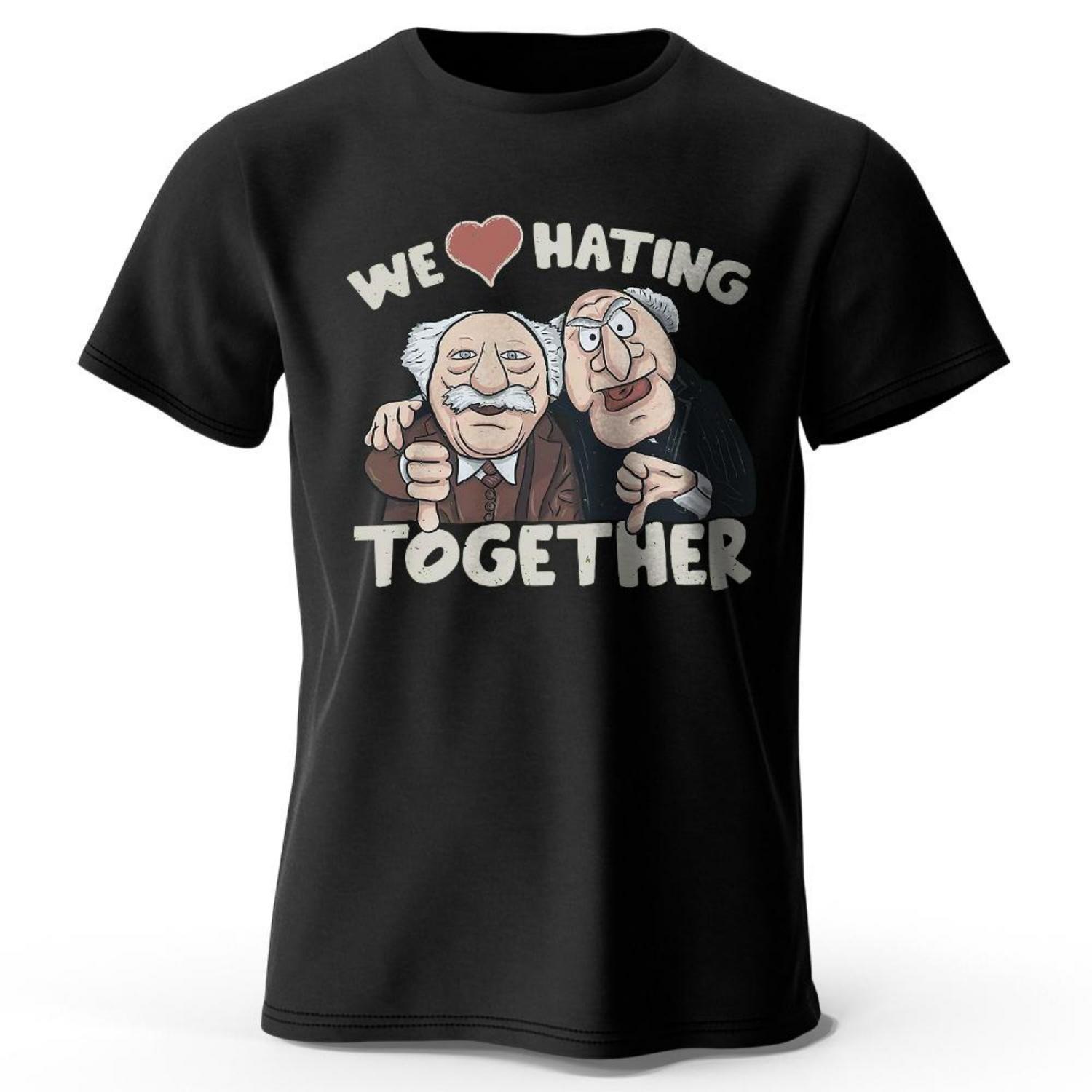 

Мужская футболка с принтом We Hating Together, 100% хлопок, свободные футболки с принтом Savage для женщин, летние топы, токсичная уличная одежда S чёрный