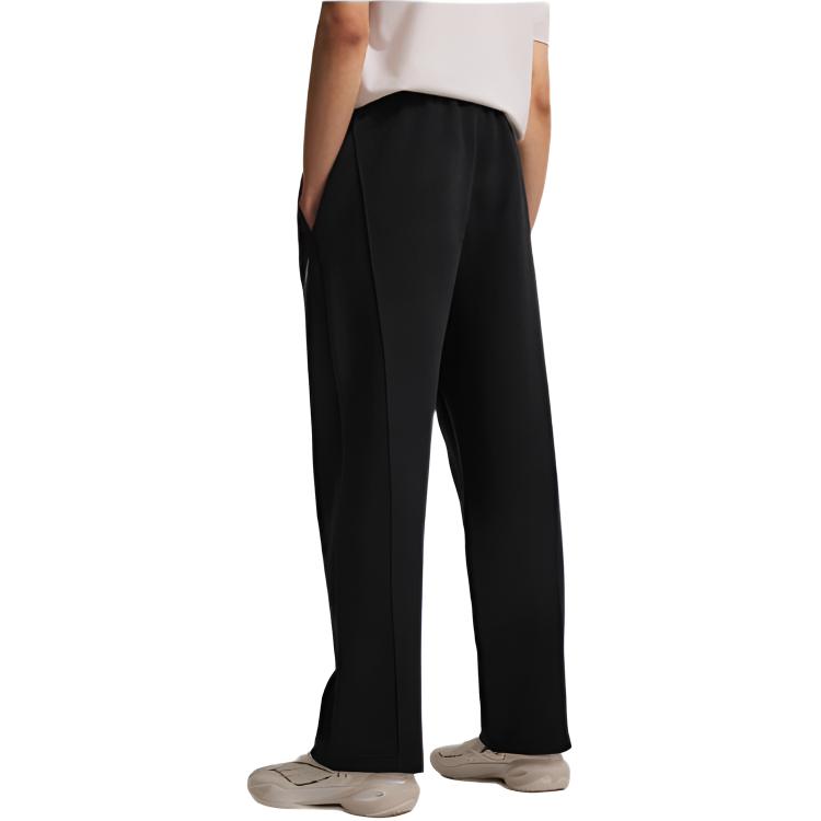 Li-Ning Comfortable Breathable Straight Leg Knitted Sports Pants Men Bottoms Black AKLV133-2