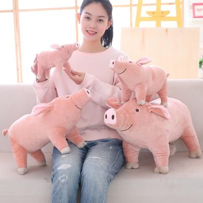 25-60cm Tamanho Gigante Brinquedo de Pelúcia Porco Fofo Animal Macio de Pelúcia Simulação Boneca de Porco Presente Brinquedo Presente