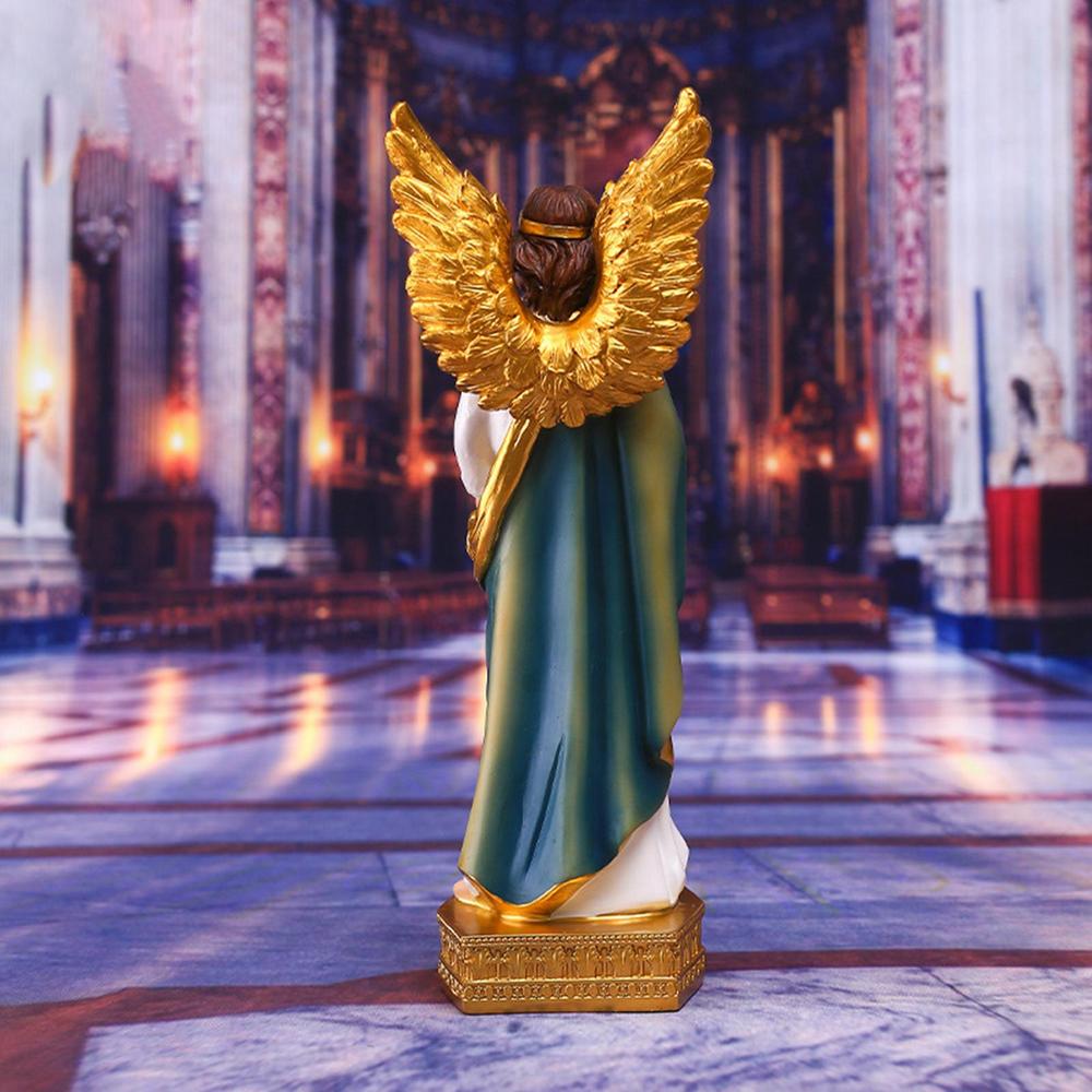 Angel Table Decor Resin Archangel Saint Raphael Statue Festival Supply Christmas Figurine Home Decoration Church Gifts