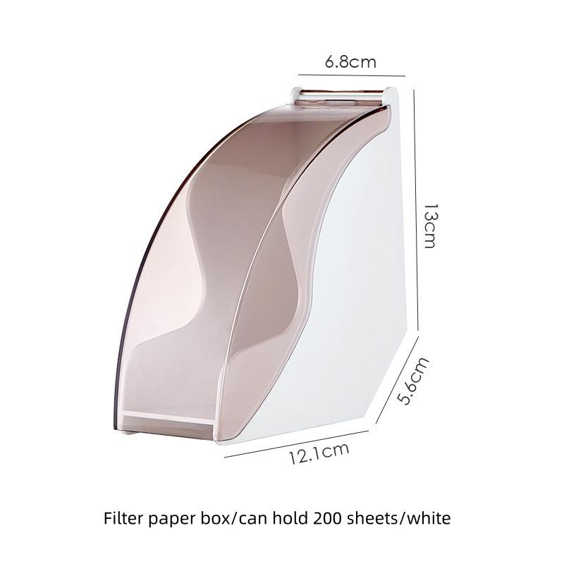 Acrylic Dustproof Filter Paper Box Coffee Filter Paper Holder Filter Paper Fan Filter Paper Dustproof Storage Box Kitchen Tools