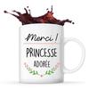Mug - Thank You - Adored Princess - Ceramic - White - 325 Ml - Contemporary Design