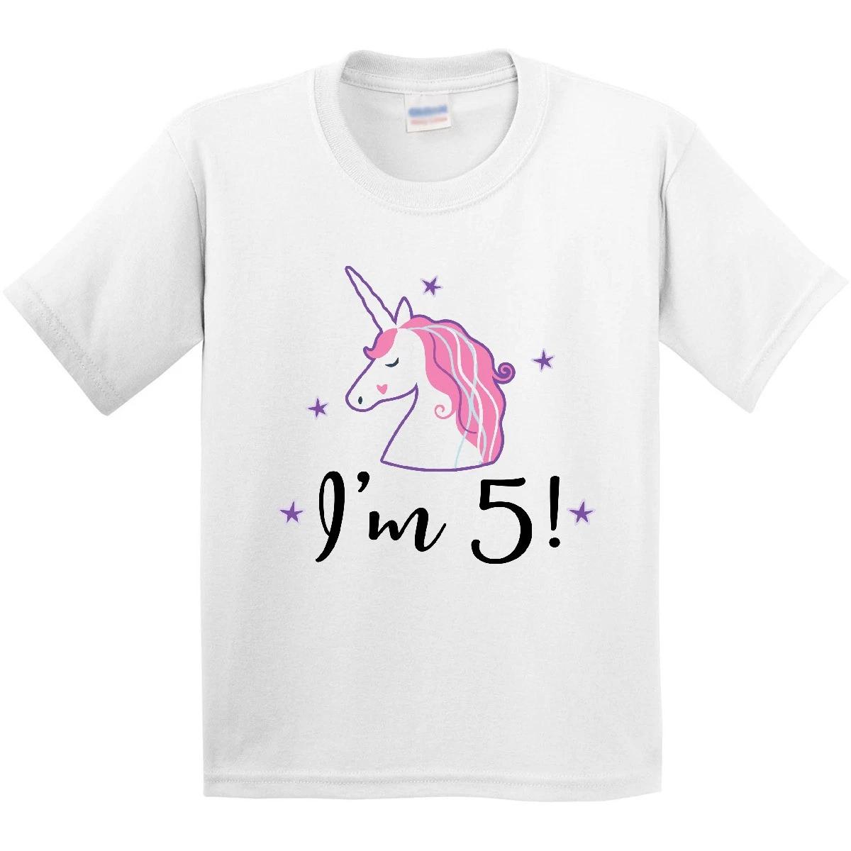 

Inktastic 5th Birthday Cute Unicorn Youth kids boys T-Shirt Five Party Im Fantasy Tee Kids 130