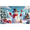 Christmas Tree Backdrop Gift Boxes Print Snowman Banner Snowman Display Christmas Tree Decor Xmas Background For Festive Winter