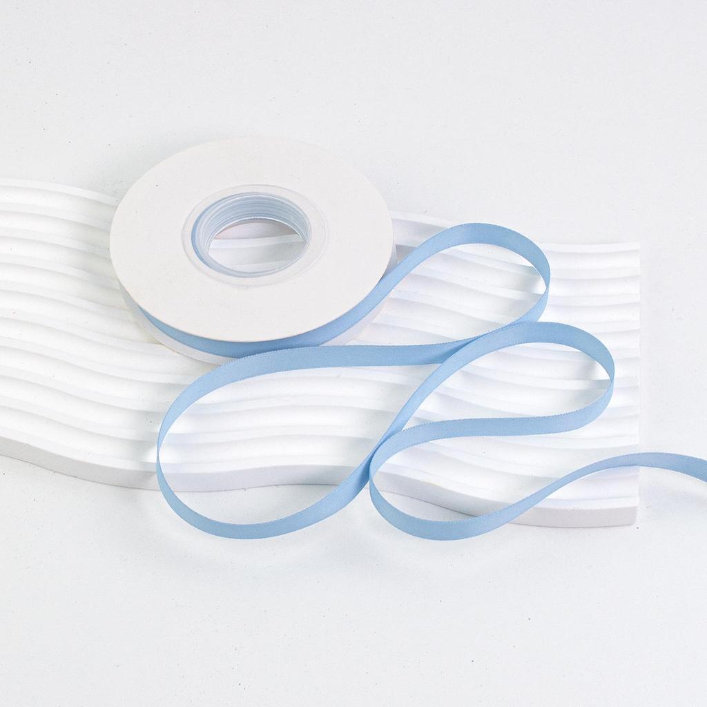 1cm Solid Matte Polyester Ribbon for Fresh Flower Bouquets - Single Color Woven Macaron Ribbon