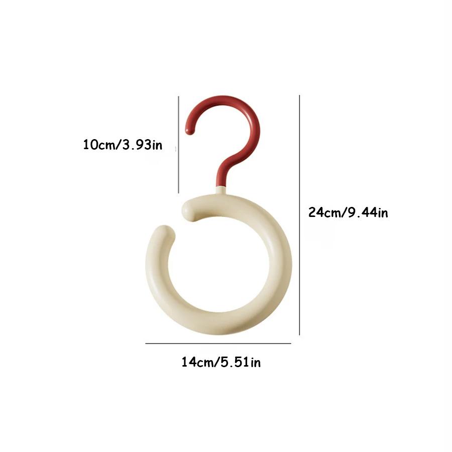 Dopamine Hook Hanger, Rotatable Scarf and Hat Bag Storage, Scarf Display Rack, Hat and Bag Hanging Rack