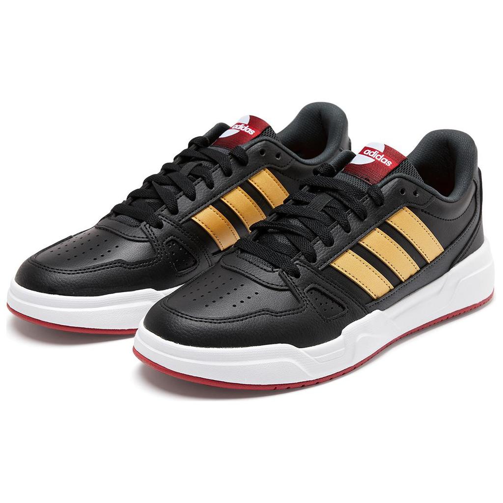 New Adidas BASKETBALL Anti Slip Wear Resistant Low Top Skateboard Shoes Unisex Black JQ1168