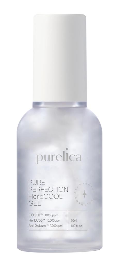 PURELICA Pure Perfection Herbal Cooling Gel 50mL Moisturizing Gel Cream for Sensitive Skin with Hibiscus Aloe and Centella Asiatica Extract Pore and