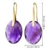 Faceted Amethyst Water Drop Earrings – High-End Natural Stone Jewelry for Women