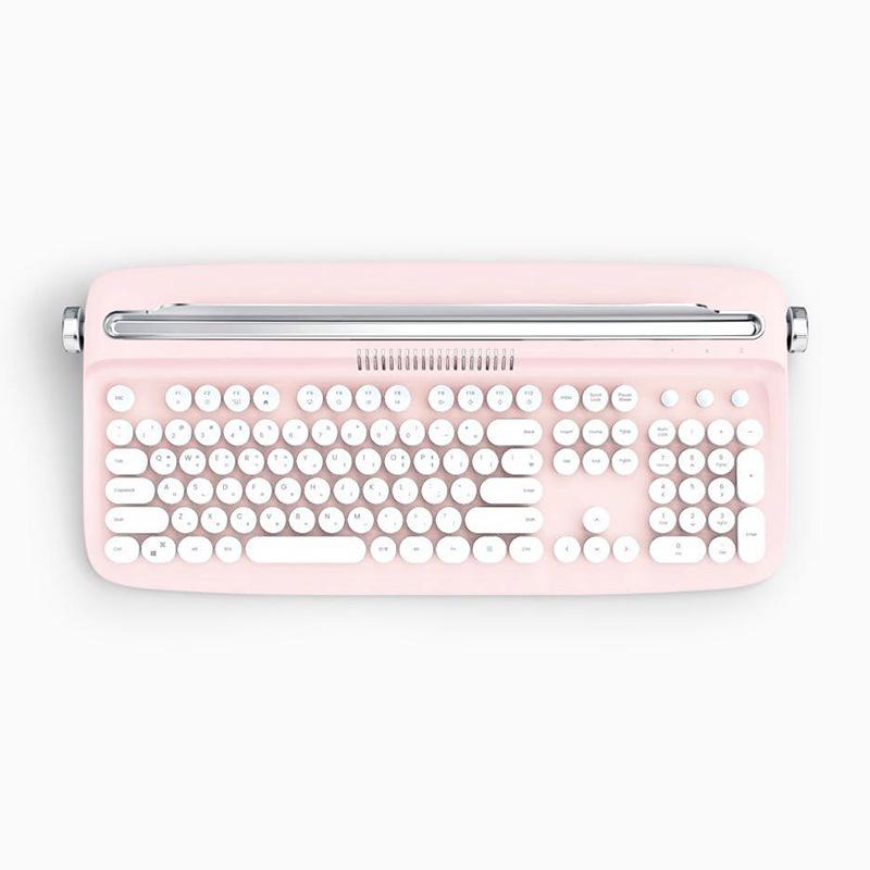 Actto Retro Bluetooth Typewriter-Style Keyboard & Mouse Combo for Business Office (104-Key)