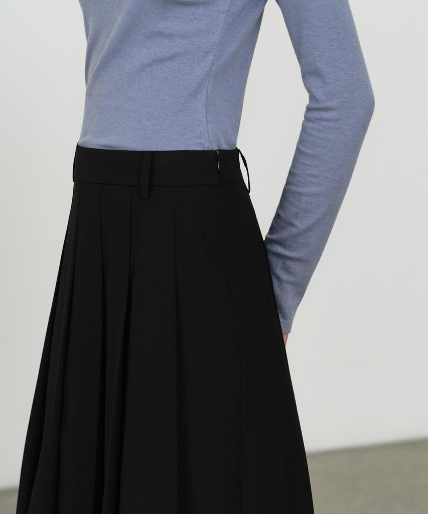 MUSINSA STANDARD WOMAN Women'S Pleated Skirt Layered Slacks [Black]