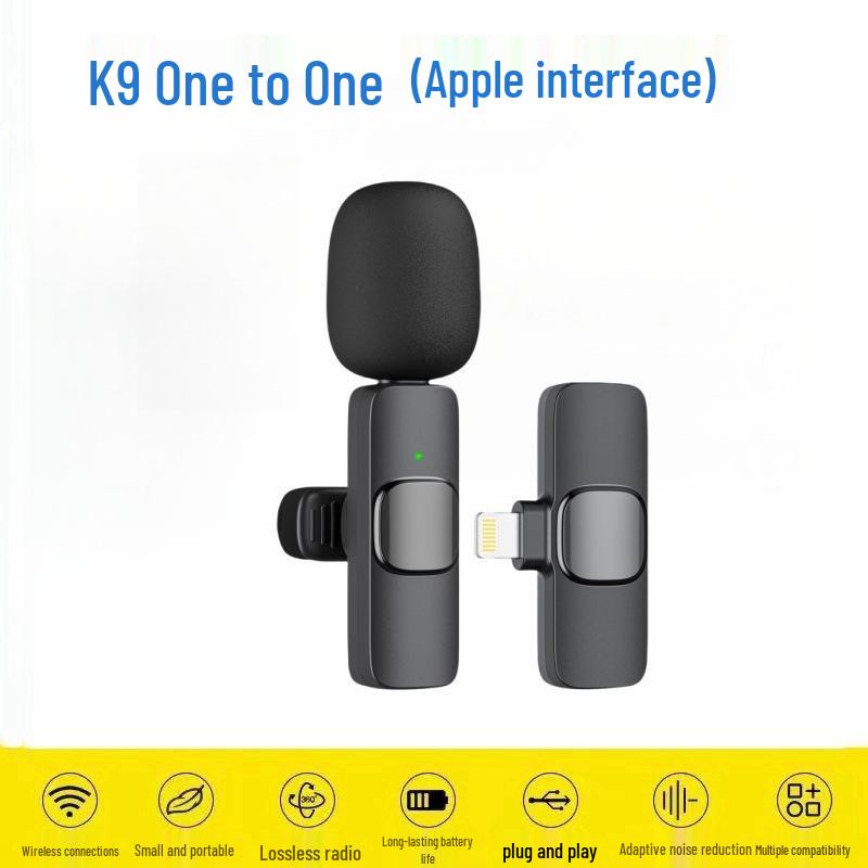 Microfono Lavalier Wireless Quad K9 per Trasmissioni Live Multi-Persona con Riduzione del Rumore AI