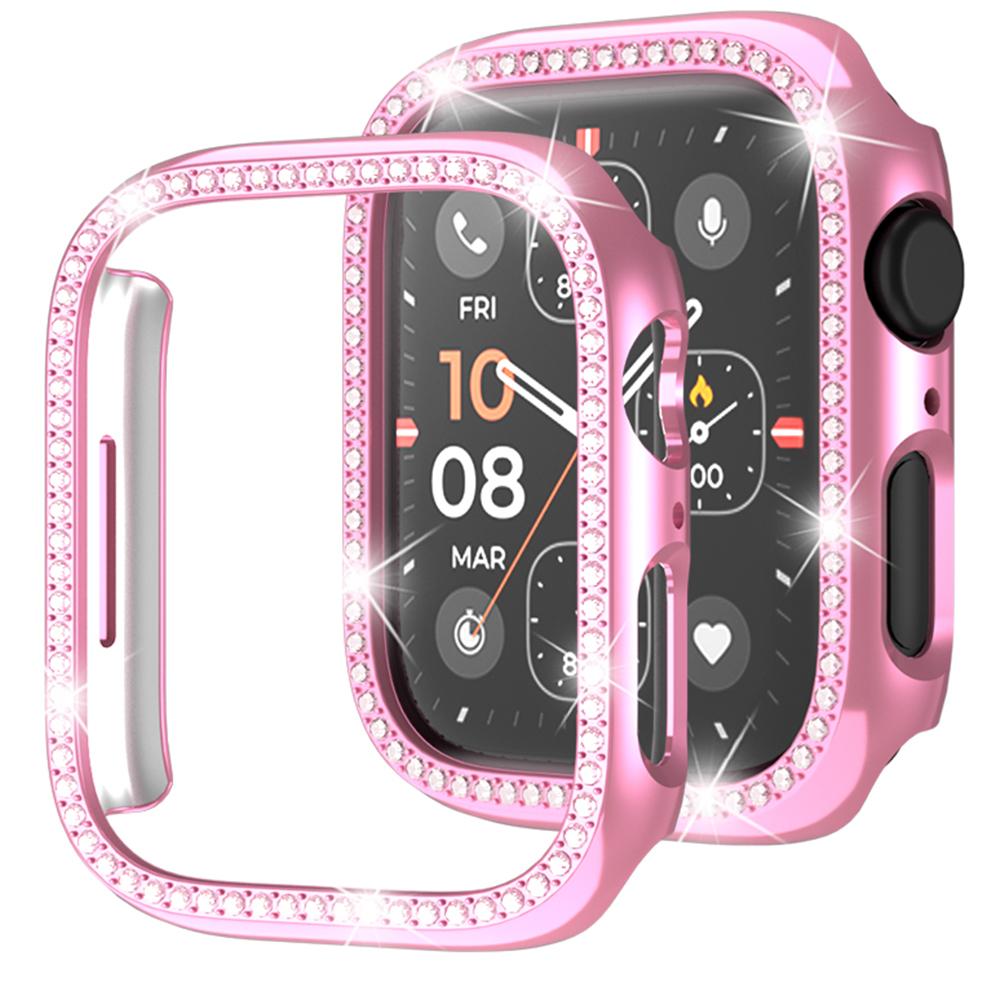 For Apple Watch Ultra 3/Ultra 2/Ultra 49mm Rhinestone Decor Hollow Out Electroplating PC Watch Case