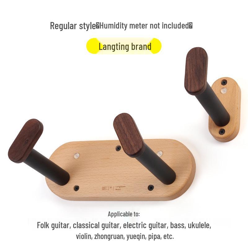 

Langting Wooden Electric Guitar Slanted Wall Mount Hook for Bass, Acoustic, and Classical Guitar Display Beech Wood and Walnut Dual-tone