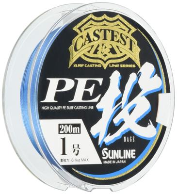 SUNLINE PE Line CASTEST PE Throw 200m No. 1, 4 Strands, 4 Colors
