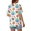Women's Fashionable Casual Everyday Versatile Easter Print Slim-Fit Summer Short-Sleeve Top