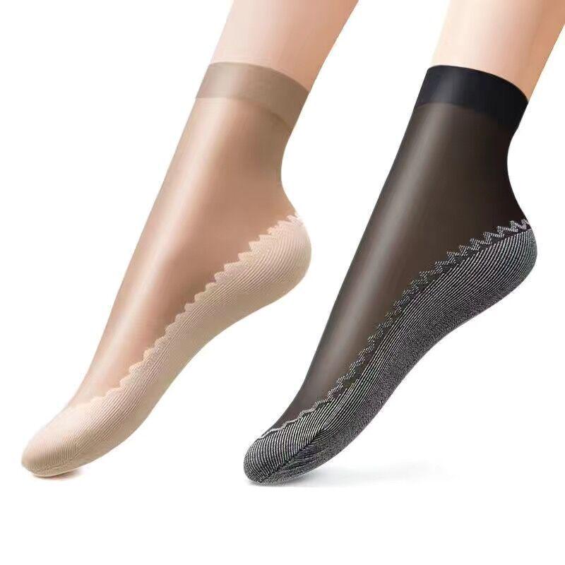 Andra generationens halkfria bomullsstrumpor för kvinnor - Anti-nopp och slitstarka för vår/sommar