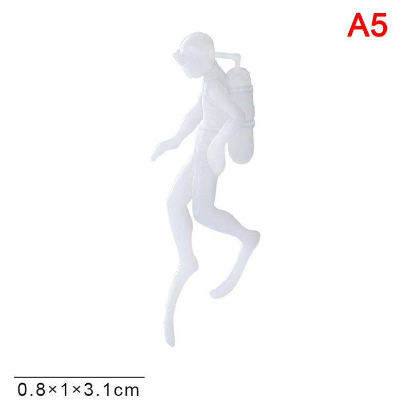 1 Stück Ungemalte Miniaturfiguren Meeres Taucher Actionfiguren Modell Unterwasser Tauch Deko Zubehör Figur Spielzeug Aquarium