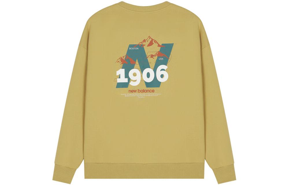 New Balance Sweatshirts Unisex Yellow Crew Neck Moderate Regular AMT24370-BYC S