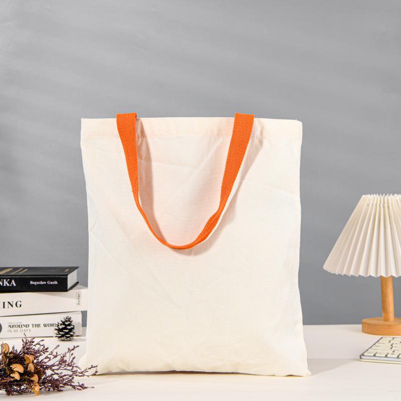 Customized DIY Hand-Painted Canvas Tote Bag for Students - Single Color, Handheld & Shoulder Carry
