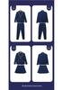 British Academy Style Girls' Pleated Skirt Uniform Set