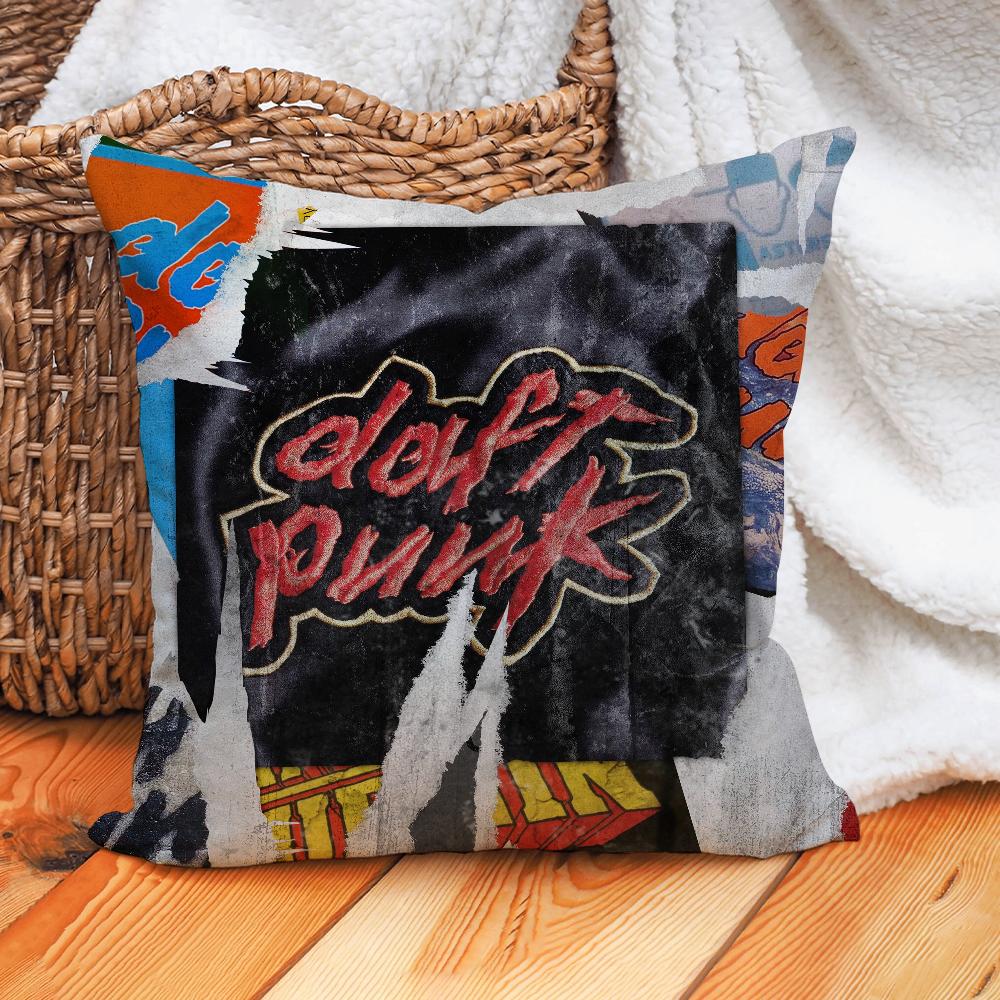 Band D-Daft P-Punk Pillow Case Home Decoration Cushion Cover Suitable For Office Sofa Bedroom Car