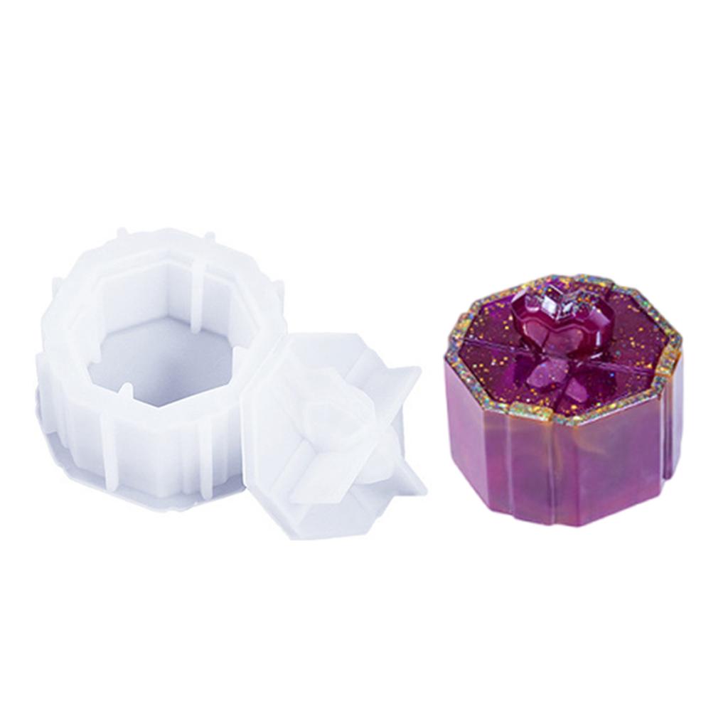 Silikon Kerzenglas Weihnachtsgeschenk Aufbewahrungsbox Form Hitzebeständig Schmuckbehälter mit Deckel Form Heimorganisation