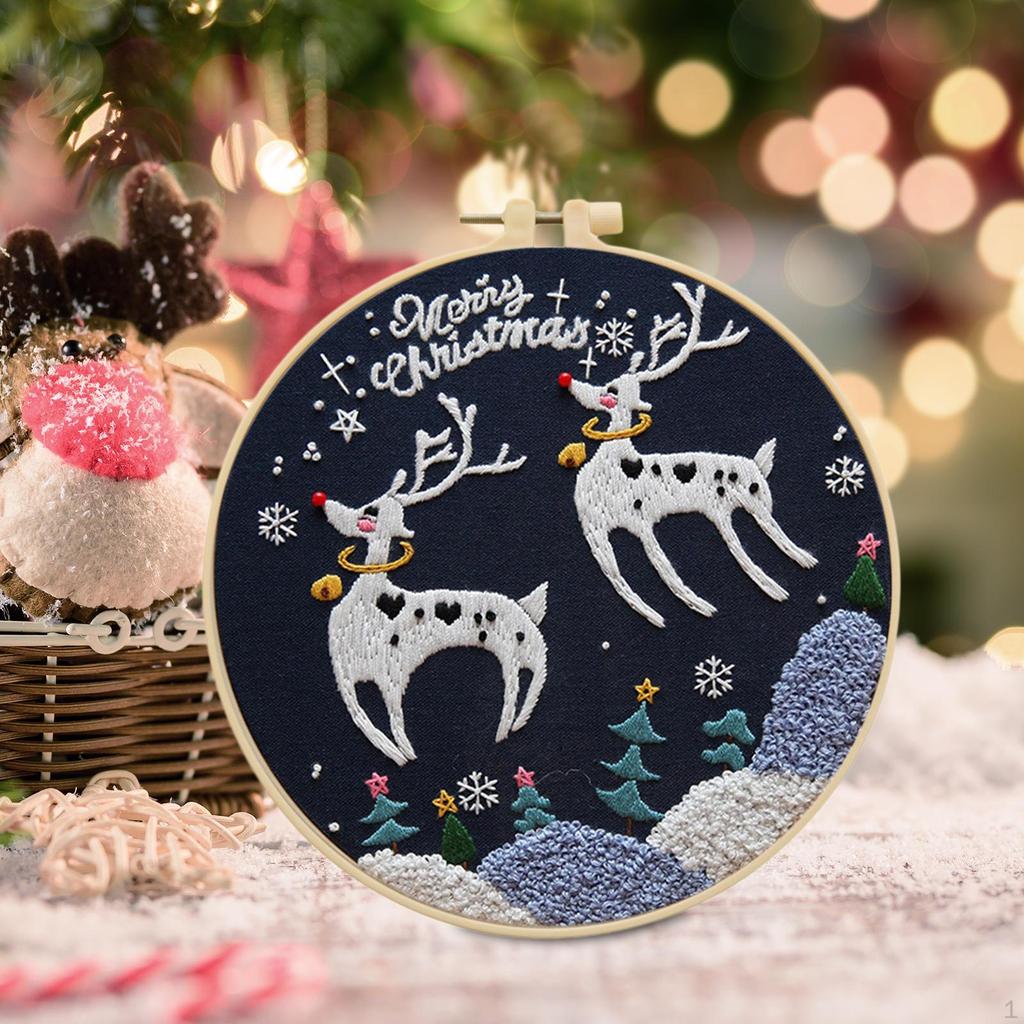 Christmas Embroidery for Beginners, Elements Craft , Hand Adults