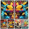 Japanese Anime Pokemon Pikachu Canvas Paintings Hd Images Not Fading Home Children's Bedroom Decor Gifts High Quality Art Poster