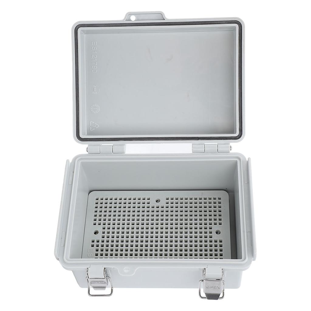 Outdoor Electrical Junction Box 125x175x90mm IP67 Water Proof Stainless Steel Hinge ABS Plastic