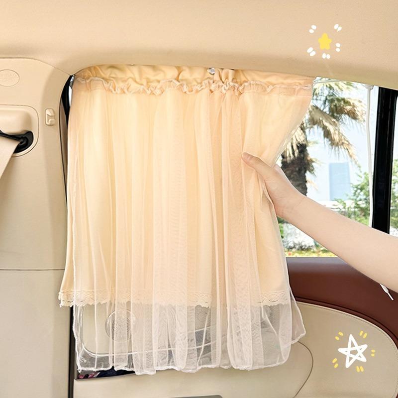 1pc Suction Cup Curtain in The Car Window Sunshade Cover Mesh Universal Side Window Sunshade UV Protection for Kid Baby Children