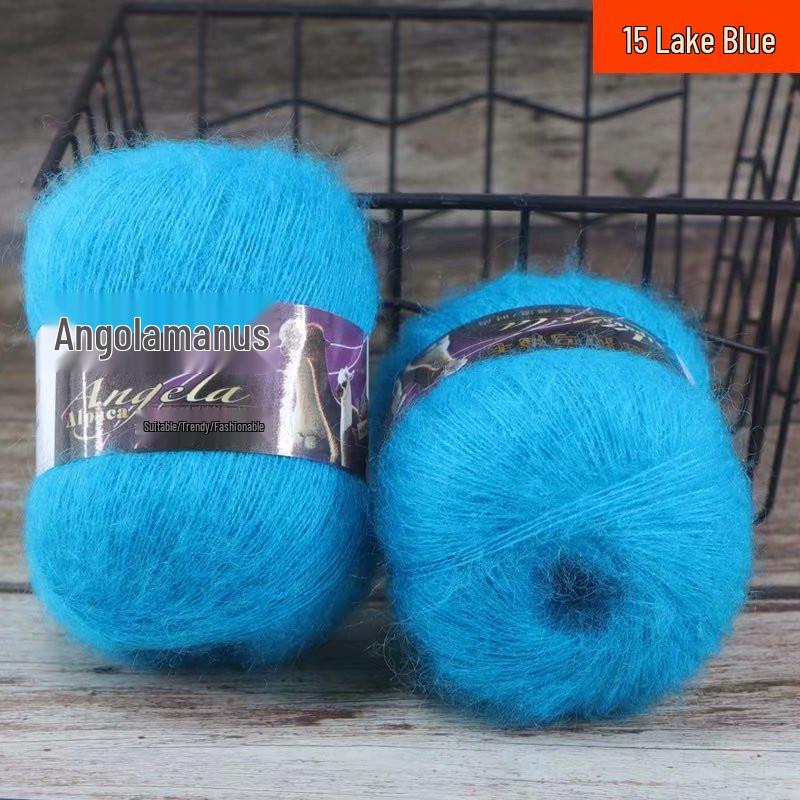 Hand-Knitted Medium Fine Angora Mohair Yarn - 42g Ball