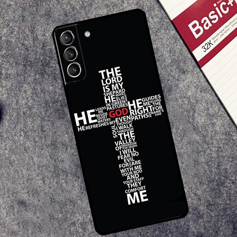 Jesus Cross Case For Samsung Galaxy S24 S22 S23 Ultra Note 20 S9 S10 Note 10 Plus S20 FE S21 FE Cover