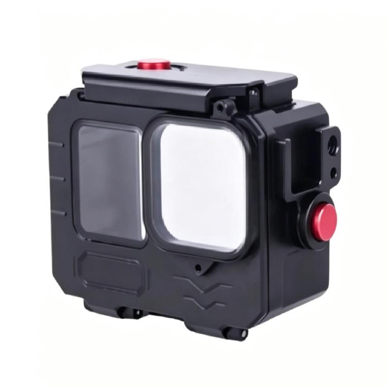 Aluminium Unterwasser Tiefen Tauchgehäuse Case für GoPro Hero 9 10 11 12 13 Schwarz, 80M Wasserdicht Schutzkorb Lieferung schwarz