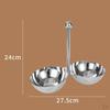 Condiment Serving Bowl Divided Multi Section Fruit Tray Stainless Steel Display With Handle
