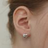(Silver 925) Full Heart Earrings EC3067