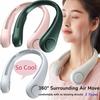 3500mah Lazy Leafless Hanging Neck Fan Usb Charging Wearable Neck Hanging Fan Leafless Fan USB Mini Necklace Fan Traveling Indoor Outdoor Sports Fans