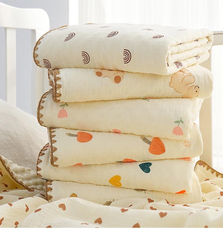 Four Seasons Newborn Baby Blanket - Gauze Quilt for Kindergarten
